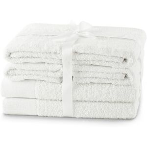 AmeliaHome Set 6pcs 4 Towels 50x100 cm and 2 Bath Towels 70x140 cm 100% Cotton Absorbent White Amari AmeliaHome Set 6pcs 4 Towels 50x100 cm and 2 Bath Towels 70x140 cm 100% Cotton Absorbent White Amari
