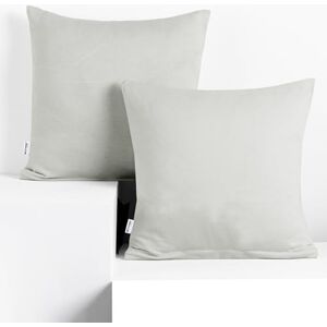 DecoKing 2 Pillowcases 50 x 50 cm Jersey 100% Combed Cotton Zip Silver Amber DecoKing 2 Pillowcases 50 x 50 cm Jersey 100% Combed Cotton Zip Silver Amber