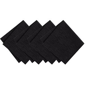 Elrene Home Fashions Continental Solid Textured Water- and Stain-Resistant Napkins, Set of 4, Black Elrene Home Fashions Continental Solid Textured Water- and Stain-Resistant Napkins, Set of 4, Black