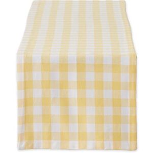 DII Checkered Tabletop Collection 100% Cotton, Machine Washable, Yellow, Table Runner, 14 x 108 cm DII Checkered Tabletop Collection 100% Cotton, Machine Washable, Yellow, Table Runner, 14 x 108 cm