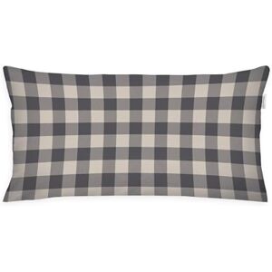 TOM TAILOR flannel cushion cover, 40 x 80 cm, 100% cotton/flannel, with reversible motif and coloured branded zip, classic check grey, beige (anthracite and sunny sand) TOM TAILOR flannel cushion cover, 40 x 80 cm, 100% cotton/flannel, with reversible motif and coloured branded zip, classic check grey, beige (anthracite and sunny sand)