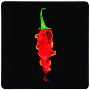 Premier Housewares 28 x 28 cm Flaming Chilli Cork Placemats, Set of 4 Premier Housewares 28 x 28 cm Flaming Chilli Cork Placemats, Set of 4