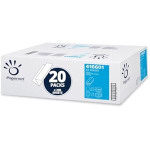Papernet Z Fold Paper Towel 416601, 4,000 Disposable Paper Towels, 2 Ply, Open Dimensions 24x20.3cm Papernet Z Fold Paper Towel 416601, 4,000 Disposable Paper Towels, 2 Ply, Open Dimensions 24x20.3cm
