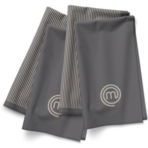 MasterChef Tea Towels for Kitchen, Premium Cotton Tea Towels Pack of 4, Kitchen Towel Set with Official Show Logo & Hanging Loop, Machine Washable, Highly Absorbent for Drying & Cleaning, Earth MasterChef Tea Towels for Kitchen, Premium Cotton Tea Towels Pack of 4, Kitchen Towel Set with Official Show Logo & Hanging Loop, Machine Washable, Highly Absorbent for Drying & Cleaning, Earth