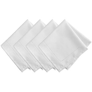Elrene Home Fashions Alison Hemstitch Border Cloth Fabric Dinner Napkin, Set of 4, 17"x17" - Dinner Napkin Elrene Home Fashions Alison Hemstitch Border Cloth Fabric Dinner Napkin, Set of 4, 17"x17" - Dinner Napkin
