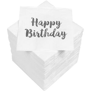 HEKU 'Happy Birthday' Cocktail Napkins - 25x25 cm, Pack of 150 HEKU 'Happy Birthday' Cocktail Napkins - 25x25 cm, Pack of 150