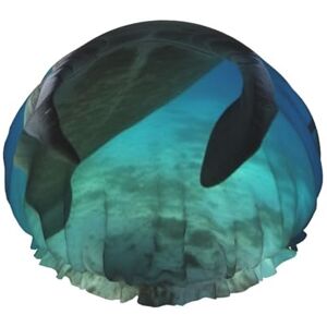 OUSIKA Reusable Shower Cap for Women Waterproof Bath Caps Double Layer Bath Hair Caps Animal Manatee Shower Hat for Ladies Spa Salon, Large Size for All Hair Lengths OUSIKA Reusable Shower Cap for Women Waterproof Bath Caps Double Layer Bath Hair Caps Animal Manatee Shower Hat for Ladies Spa Salon, Large Size for All Hair Lengths