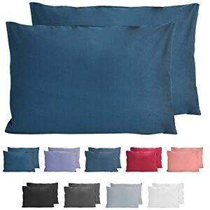 Komfortec Cotton Cushion Covers - Set of 2 - 40x60cm - Blue - Cushion Cover Komfortec Cotton Cushion Covers - Set of 2 - 40x60cm - Blue - Cushion Cover