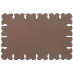 H&H Set of 4 Breakfast Placemats 45 x 30 cm in Cotton and Linen Brown Elegant and Durable For Rustic or Modern Table Hand Wash Recommended No Dryer H&H Set of 4 Breakfast Placemats 45 x 30 cm in Cotton and Linen Brown Elegant and Durable For Rustic or Modern Table Hand Wash Recommended No Dryer
