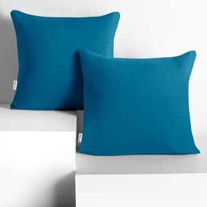 DecoKing 2 Pillowcases 50 x 50 cm Jersey 100% Combed Cotton Zip Blue Amber DecoKing 2 Pillowcases 50 x 50 cm Jersey 100% Combed Cotton Zip Blue Amber