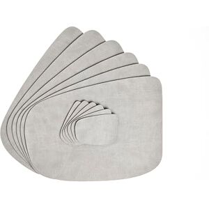 DAG Style Set of 6 American Teardrop Shape Placemats + 6 Coasters, Jute Light White Oyster, 30 x 40 cm, Anti-Bacterial PVC Jute Effect, Stain Resistant, Made in Italy DAG Style Set of 6 American Teardrop Shape Placemats + 6 Coasters, Jute Light White Oyster, 30 x 40 cm, Anti-Bacterial PVC Jute Effect, Stain Resistant, Made in Italy