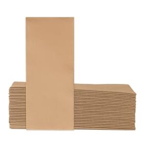 VelaHub Soft Point 50 Napkins, 1/8 Fold, High-Quality Disposable Napkins, 32 x 38 cm, Natural Brown VelaHub Soft Point 50 Napkins, 1/8 Fold, High-Quality Disposable Napkins, 32 x 38 cm, Natural Brown