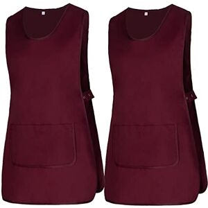 MISEMIYA Package 2 Units Cleaning Apron Work Uniform Clinical Medical Cleaning Veterinary Sanitary Hospitality- Ref.868 X-Large, Garnet 21 MISEMIYA Package 2 Units Cleaning Apron Work Uniform Clinical Medical Cleaning Veterinary Sanitary Hospitality- Ref.868 X-Large, Garnet 21