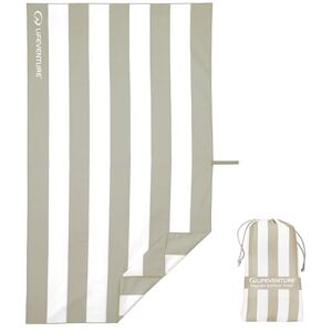 Lifeventure Quick Dry Beach Towel Sand Free, Lightweight & Compact Microfibre Travel Towel with Carry Bag Anti-Odour, 100% Recycled Large 150x90cm, Beige Stripe Lifeventure Quick Dry Beach Towel Sand Free, Lightweight & Compact Microfibre Travel Towel with Carry Bag Anti-Odour, 100% Recycled Large 150x90cm, Beige Stripe