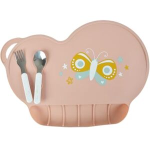 BEBE DOUCEUR , Placemat with Tray Silicone 40 x 28 x 2.5 cm Butterfly Fantasy Garden BEBE DOUCEUR , Placemat with Tray Silicone 40 x 28 x 2.5 cm Butterfly Fantasy Garden
