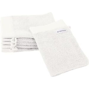 Herding Tom Tailor Wash Mitts Set of 6 16 x 21 cm 100% Cotton Terry Cloth with Hanger and Label with Logo, Colour Bath Towel White (Crisp White) Herding Tom Tailor Wash Mitts Set of 6 16 x 21 cm 100% Cotton Terry Cloth with Hanger and Label with Logo, Colour Bath Towel White (Crisp White)