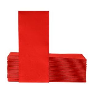 VelaHub Soft Point 50 Napkins, 1/8 Fold, High-Quality Disposable Napkins, 32 x 38 cm, Red VelaHub Soft Point 50 Napkins, 1/8 Fold, High-Quality Disposable Napkins, 32 x 38 cm, Red