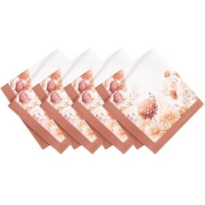 Elrene Home Fashions Autumn Blooms Fall/Thanksgiving Cloth Dinner Napkins, 17"x17", Set of 4 Elrene Home Fashions Autumn Blooms Fall/Thanksgiving Cloth Dinner Napkins, 17"x17", Set of 4