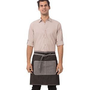 Chef Works AW044-BLK-0 Bronx Half Bistro Apron, Black Chef Works AW044-BLK-0 Bronx Half Bistro Apron, Black