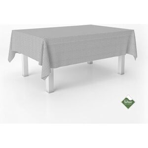 ECOMMERC3 Stain Resistant Vichy Tablecloth for Rectangular Table Size 260 x 140 cm Vichy Tablecloth Extra Soft and Waterproof Touch Light Grey ECOMMERC3 Stain Resistant Vichy Tablecloth for Rectangular Table Size 260 x 140 cm Vichy Tablecloth Extra Soft and Waterproof Touch Light Grey
