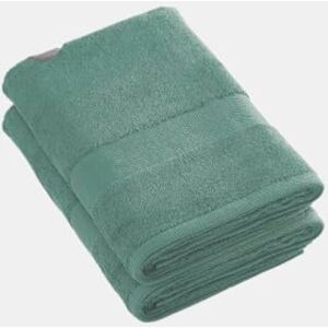 Pure Cotton Set of 2 Bath Sheets Terry Cotton Soft to the Touch Standard 100 by Oeko-TEX Washable at 40°C 2 x 70 x 140 cm Bottle Green Pure Cotton Set of 2 Bath Sheets Terry Cotton Soft to the Touch Standard 100 by Oeko-TEX Washable at 40°C 2 x 70 x 140 cm Bottle Green