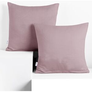 DecoKing 2 Pillowcases 50 x 50 cm Jersey 100% Combed Cotton Zip Heather Amber DecoKing 2 Pillowcases 50 x 50 cm Jersey 100% Combed Cotton Zip Heather Amber