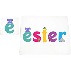 Little Helper lhv-ester-coasterandplacemat-15it Coasters and Placemats with Gloss Finish, Personalised, Girls Name Ester, Multi-Colour, 21 x 30 x 2 cm Little Helper lhv-ester-coasterandplacemat-15it Coasters and Placemats with Gloss Finish, Personalised, Girls Name Ester, Multi-Colour, 21 x 30 x 2 cm