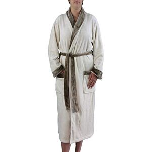 GÖZZE Seidenfeeling Unisex Bathrobe - Long, 125cm, White GÖZZE Seidenfeeling Unisex Bathrobe - Long, 125cm, White