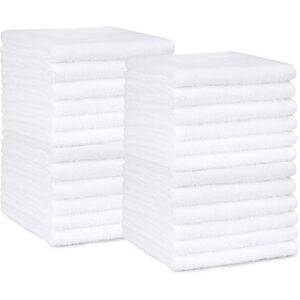 Amazon Basics Cotton Cloths - 24 Pack - White - Cleaning Cloths Amazon Basics Cotton Cloths - 24 Pack - White - Cleaning Cloths