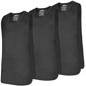 MISEMIYA Package 3 Units Apron Cleaning Work Uniform Clinic Hospital Cleaning Veterinary Sanitation Hostelry Ref.868 Large, Black 21 MISEMIYA Package 3 Units Apron Cleaning Work Uniform Clinic Hospital Cleaning Veterinary Sanitation Hostelry Ref.868 Large, Black 21