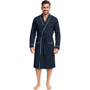 NY Threads Men's Lightweight Knit Robe Cotton Blend Bathrobe, Navy, Medium NY Threads Men's Lightweight Knit Robe Cotton Blend Bathrobe, Navy, Medium