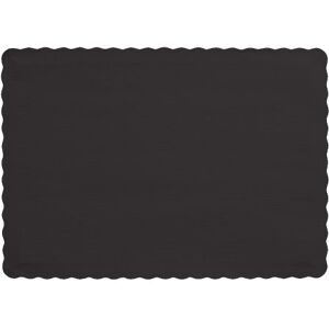 Creative Labs Paper Scalloped Edges Placemats, 9.45" x 13.25", Black Velvet Creative Labs Paper Scalloped Edges Placemats, 9.45" x 13.25", Black Velvet