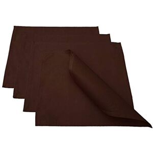 Lemos Home Place Mats Set of 4 - Cotton - Chocolate - Place Mats Set of 4 Lemos Home Place Mats Set of 4 - Cotton - Chocolate - Place Mats Set of 4