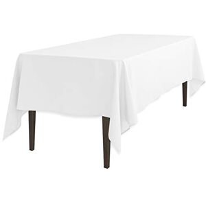 LinenTablecloth LTC LINENS 60 x 102-Inch Rectangular Polyester Tablecloth White LinenTablecloth LTC LINENS 60 x 102-Inch Rectangular Polyester Tablecloth White