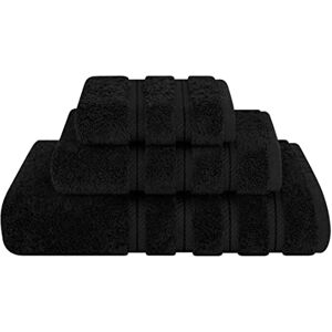 American Soft Linen Premium 3 Piece Towel Set, 1 Bath Towel 1 Hand Towel 1 Washcloth, 100% Cotton Turkish Towels for Bathroom, Black Towel Set American Soft Linen Premium 3 Piece Towel Set, 1 Bath Towel 1 Hand Towel 1 Washcloth, 100% Cotton Turkish Towels for Bathroom, Black Towel Set