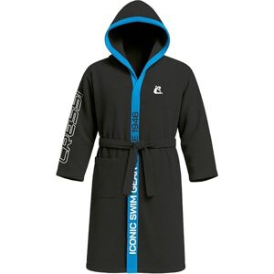 Cressi since 1946 Microfiber Bathrobe Men's and Women's, Soft, 100% Quick Drying, Pockets, Hood and Belt, for the Gym, Pool, Beach, Home and Travel Black/Light Blue L/2XL Cressi since 1946 Microfiber Bathrobe Men's and Women's, Soft, 100% Quick Drying, Pockets, Hood and Belt, for the Gym, Pool, Beach, Home and Travel Black/Light Blue L/2XL