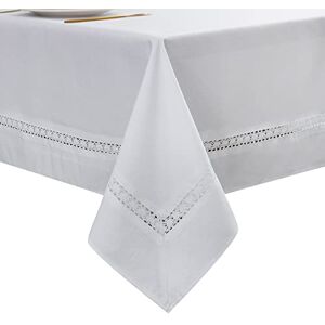 EHouseHome Heavy Duty Fabric Tablecloth with White Lace-Waterproof/Wrinkle Free/Stain Resistant/Oil Proof-for Dining,Indoor&Outdoor,Wedding,Holiday,White,Rectangle 60x120Inch EHouseHome Heavy Duty Fabric Tablecloth with White Lace-Waterproof/Wrinkle Free/Stain Resistant/Oil Proof-for Dining,Indoor&Outdoor,Wedding,Holiday,White,Rectangle 60x120Inch