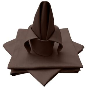 Lemos Home Fabric Napkin Table Cloth Set of 4 Made from 100% Cotton Collection Concept, Choice of Colours and Sizes (Fabric Napkin Set of 4-45 x 45 cm, Chocolate) Lemos Home Fabric Napkin Table Cloth Set of 4 Made from 100% Cotton Collection Concept, Choice of Colours and Sizes (Fabric Napkin Set of 4-45 x 45 cm, Chocolate)