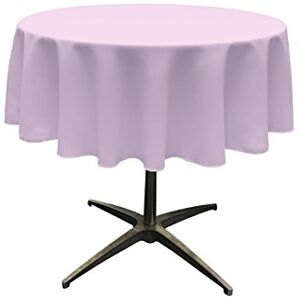 LA Linen Polyester Poplin Round Tablecloth, 58-Inches, Lilac, 147.3 x 147.3 x 0.04 cm LA Linen Polyester Poplin Round Tablecloth, 58-Inches, Lilac, 147.3 x 147.3 x 0.04 cm