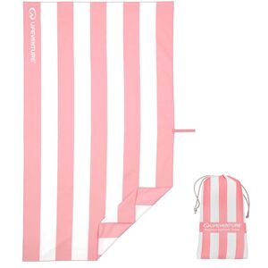 Lifeventure Quick Dry Beach Towel Sand Free, Lightweight & Compact Microfibre Travel Towel with Carry Bag Anti-Odour, 100% Recycled Large 150x90cm, Pink Stripe Lifeventure Quick Dry Beach Towel Sand Free, Lightweight & Compact Microfibre Travel Towel with Carry Bag Anti-Odour, 100% Recycled Large 150x90cm, Pink Stripe