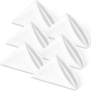 AiQInu Cotton Cloth Napkins - Set 6, 40x40cm, White, Reusable AiQInu Cotton Cloth Napkins - Set 6, 40x40cm, White, Reusable
