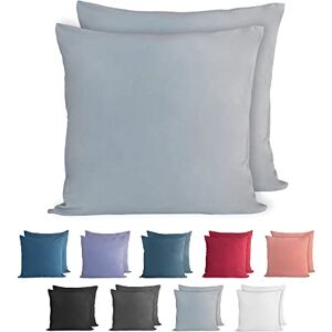 Komfortec Cotton Cushion Covers - Set of 2 - 80x80 cm - Grey Komfortec Cotton Cushion Covers - Set of 2 - 80x80 cm - Grey