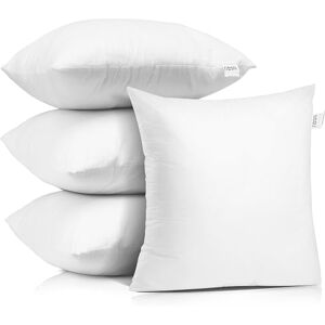 Nestl Plain Throw Pillows for Couch Sofa Bed, 28"x28" Inches Decorative Pillow Insert Square Throw Pillow Inserts 4 Pack Premium Down Alternative Polyester Cushion Nestl Plain Throw Pillows for Couch Sofa Bed, 28"x28" Inches Decorative Pillow Insert Square Throw Pillow Inserts 4 Pack Premium Down Alternative Polyester Cushion