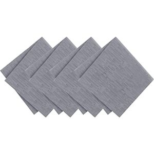 Elrene Home Fashions Continental Solid Texture Water and Stain Resistant Fabric Dining Napkins, Set of 4, 17"x17", Gray Elrene Home Fashions Continental Solid Texture Water and Stain Resistant Fabric Dining Napkins, Set of 4, 17"x17", Gray