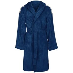 ARENA Unisex Cotton Bathrobe with Hood and Pockets, Comfortable and Lightweight, Navy-white, Small ARENA Unisex Cotton Bathrobe with Hood and Pockets, Comfortable and Lightweight, Navy-white, Small