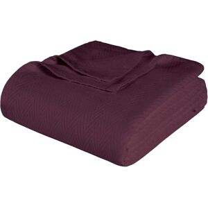 Superior Plum Oversized Cotton Blanket - Bed & Couch Throw Superior Plum Oversized Cotton Blanket - Bed & Couch Throw