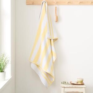 Bianca Reversible Stripe 100x150cm Cotton Jacquard Bath Sheet Yellow Bianca Reversible Stripe 100x150cm Cotton Jacquard Bath Sheet Yellow