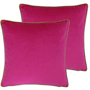 Paoletti Meridian Polyester Filled Cushions (Twin Pack), Polyester, Hot Pink/Lime Paoletti Meridian Polyester Filled Cushions (Twin Pack), Polyester, Hot Pink/Lime