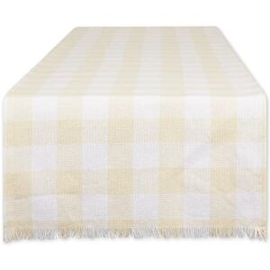 DII Heavyweight Fringed Check Tabletop Collection, Table Runner, 14x72, Natural DII Heavyweight Fringed Check Tabletop Collection, Table Runner, 14x72, Natural