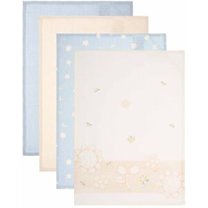 THUN Set of 4 Tea Towels with Basket, 100% Cotton, Elengance Collection, Tea Towel 40 x 60 cm, Basket 18 x 18 cm THUN Set of 4 Tea Towels with Basket, 100% Cotton, Elengance Collection, Tea Towel 40 x 60 cm, Basket 18 x 18 cm